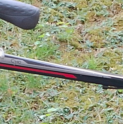 City Bike Fahrradrahmen (Teilansicht) mit Sattel   Grau/Rot/Schwarz
