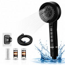Filtered Handheld Shower Head 4 Spray Modes With Hose