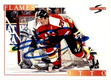 Joel Otto 1995-96 Score Auto #186 Calgary Flames