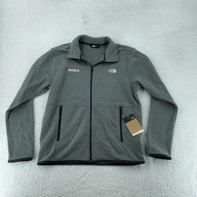 The North Face Jacket Mens Medium Gray Rx World TKA Fleece Warm Glacier Full Zip