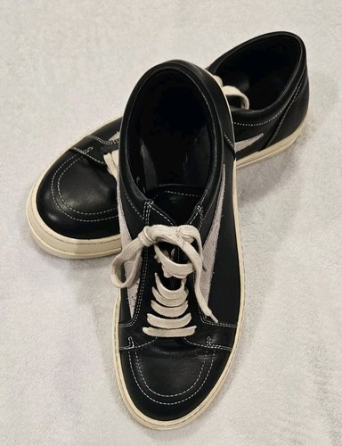 Rick Owens, Sneakers basse vintage Rick Owens Mainline 01C4897 nero latte taglia 46 us 13