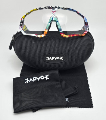 Kapvoe KE9408 Multi-Color Frame Clear Photochromic Lens Cycling Sunglasses 134mm