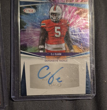 SAGE Autograph C.J. Clark, Shamari Simmons & Panini Joe Burrow King of Cards Lot