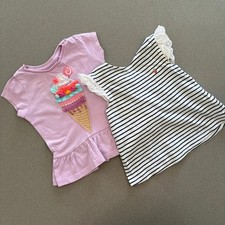 Baby Girl 3-6 months Next 2 Short Sleeve Summer Tops (47 23)