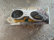 NIB BABY BANZ SUNGLASSES GREY/SILVER FLORAL INFANT SUN PROTECTION