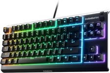 SteelSeries Apex 3 TKL RGB Gaming Keyboard IP32 Silent Keys New, Sealed