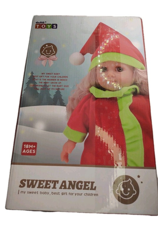deAO Toys Christmas 14" Baby Doll Dress Up Outfit & Accessories Elf Outfit + New