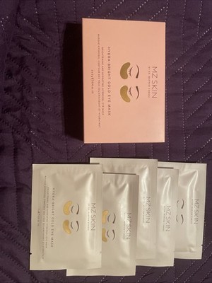 MZ SKIN HYDRA BRIGHT GOLD EYE MASK X 5 HYDRATING HYDRO GEL 5 PACK NEW IN BOX