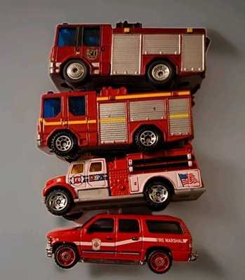 Matchbox 98/99 Fire Trucks Lot X4 Dennis Sabre Respond Chevrolet Marshal 825cb27