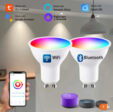 Tuya Led-lampen 220V GU10 Wifi Bluetooth Smart Leben RGB Scheinwerfer Downlight