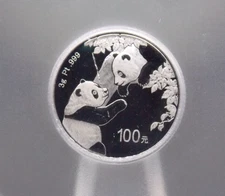 2023 China Proof PANDA 3g .999 Fine Platinum 100yn ICG Gem Proof *TEST SLASH*