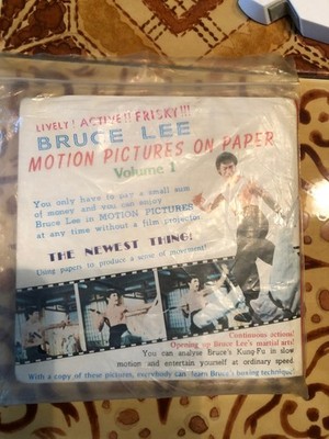 Bruce Lee Motion On Paper Flipbook Lot Volumes 1 2 JKD Club Rare Martial Arts