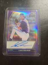 LUKE HOLMAN 2026 LEAF METAL DRAFT BASEBALL AUTOGRAPH Purple 1/7
