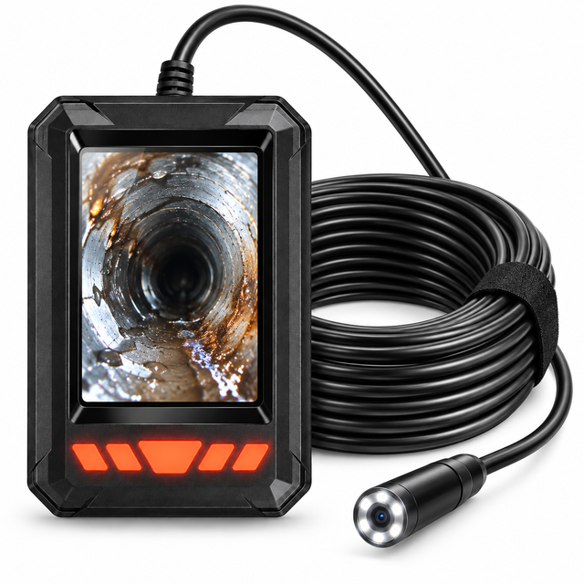 MAKA Endoscopio Industriale LCD Sonda 5m IP67 6 LED