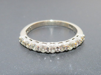14K WG DAMEN DIAMANT BANDRING 0,25 tcw GR 5,5 2,31 MM BREIT 2,21 Gramm (AI-2959)
