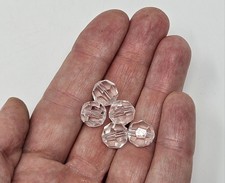 100 pcs 10mm Round Clear Crystal Faceted Acrylic Plastic Craft Suncatcher Beads