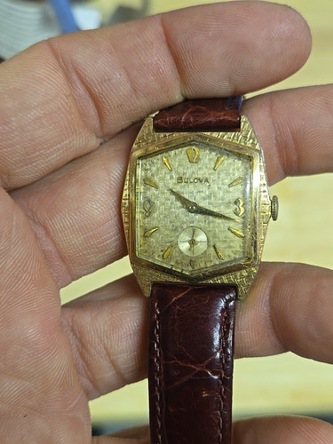 Rare 1965 Mens Bulova Senator 1 Watch Running Textured Dial - Picture 8 of 11