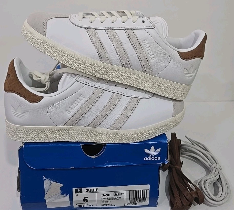Adidas Gazelle Shoe Palace Exclusive White Brown for sale | eBay
