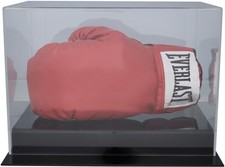 Single Boxing Glove Black Acrylic Horizontal Display Case UV Protected