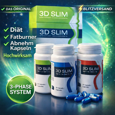 3D Slim Diät Abnehmen Kapseln 3 Phasen System NEU Das Original Blitzversand Top