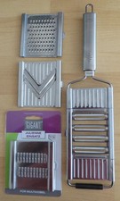 GIGANT Professional Multihobel Reibe +4 Einsätze, Edelstahl, Rostfrei,