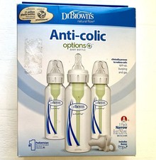 Dr. Brown's Anti-Colic Baby Bottles - 4oz/3 Pack bottles / New in Box 2B