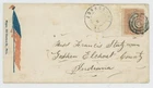 Mr Fancy Cancel 65 CIVIL WAR PATRIOTIC FLAG MAGEE IMPRINT TIED JOHNSTOWN PA CDS