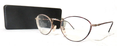 Marchon Superthin 6 Eyewear 49-20-140 Eyeglass Demi Red / bronze frame