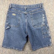 Denim Jean Shorts 32 Distressed Baggy Vintage Y2K Skater JNCO Style Wrangler