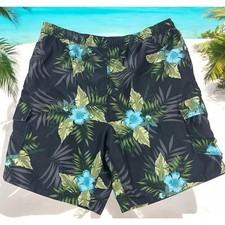 ISLANDER Swim Shorts Mens Sz Large Lined Swim Trunks Board Shorts Beach Tropical