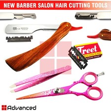 BARBER SALON HAIR CUTTING TOOLS HAIRDRESSING SHEARS RAZOR HAIR REMOVAL TWEEZER