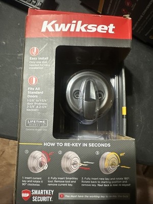 Kwikset Deadbolt Keyed One Side Venetian Bronze SmartKey 980 11P SMT CP K4 V1