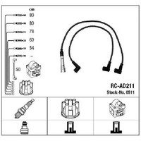 ZüNdleitungssatz FüR Audi 100 443 444 445 446 2.0 2.2 84 Bis 90 NGK KP Original