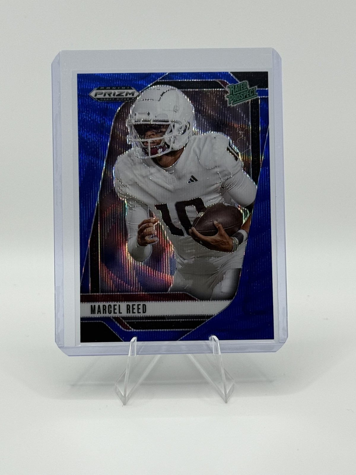 2025 Panini Prizm Draft Pick Marcel Reed Blue Wave /299 #167 Aggies