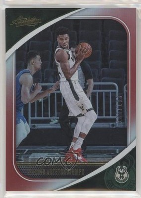 2020-21 Panini Absolute Memorabilia Red 38/199 Giannis Antetokounmpo #55 5yi