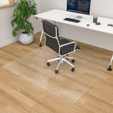 100pointONE Large Office Chair Mat for Hardwood Floor - 45" x 53" Clear Floor Pr