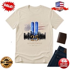 9/11 25th Anniversary Memorial T-Shirt, 25th ...