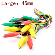 10Pcs Colorful Alligator Clips Electric DIY Small Battery Power Cord Sheath Doub