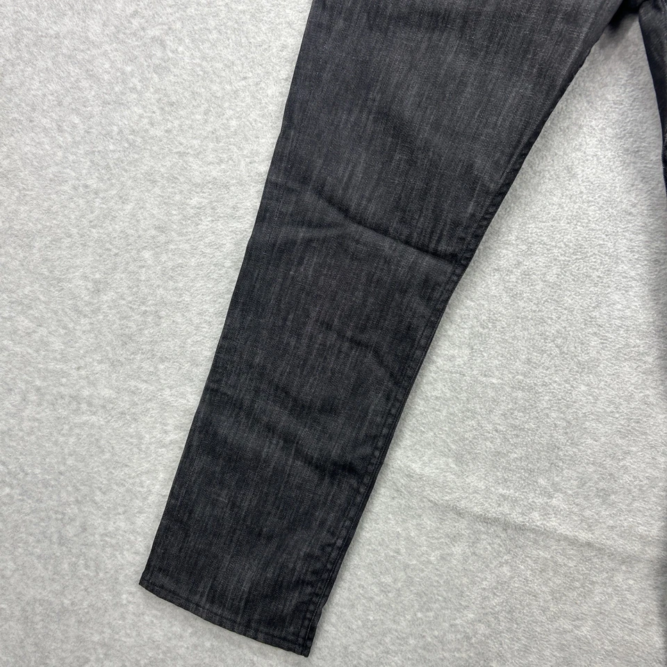 Pantalones de mezclilla Hudson Jeans para hombre 34x30 negros Byron 5 bolsillos botón recto mosca Foto 4 de 4