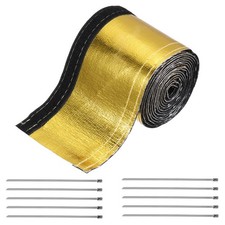 Heat Shroud Sleeve Aluminized Gold Sleeving 1-Inch ID x 10FT