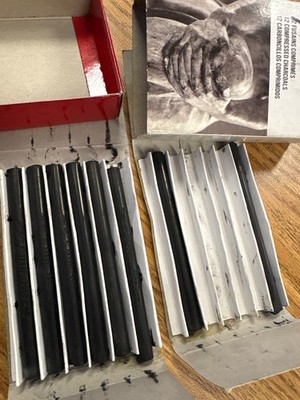 Conte a Paris Classic Compressed Charcoal Art, 8 new sticks in box