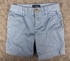 Polo Ralph Lauren Toddler Boys Blue Shorts 3 3T Green Pony Logo Cotton Chino