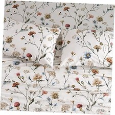 Cotton Sheets Set Printed Bedding Sets, Up to 14" Deep Twin XL Pattern 9 