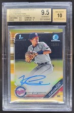 2019 Bowman Draft Keoni Cavaco Chrome Auto Gold Refractor /50 BGS 9.5 Twins RM5