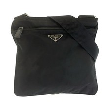 Prada Tessuto Triangle Logo Crossbody Bag Men Black One Size 804946
