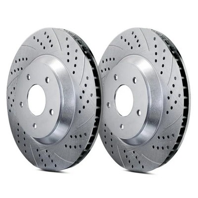 For Honda Accord 18-20 Double Drilled & Slotted Front Brake Rotors