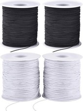 Stretchy String for Bracelets, 4 Rolls 1 Mm Sturdy Elastic String Elastic Cord f