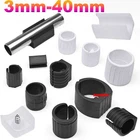 Black/White U-Type Plastic Pipe Clamps Cap Feet Pad Non-Slip Tube Clips 3mm-40mm
