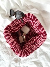 Selfmade Crochet Clutch Bag, pink and red col...