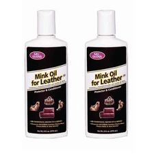 8Oz.Gel Gloss Mink Oil LeatherProtector and Conditioner Restores New Look 2PACK